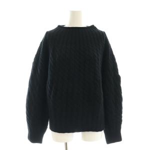 LANA CASH 2 SCULPTED T NK ニット セーター 長袖 カシミヤ M ブラック