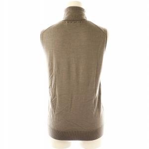 ebure 22AW ウール シルク混 タートルネック ノースリーブニット セーター グレー /ES OS