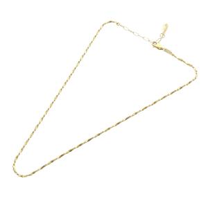 ウェーブチェーンチョーカー 925 YG イエローゴールド色 /SR5