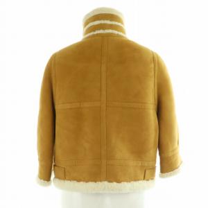 FENDI FFロゴバックル ムートンショートジャケット I36 ベージュ
