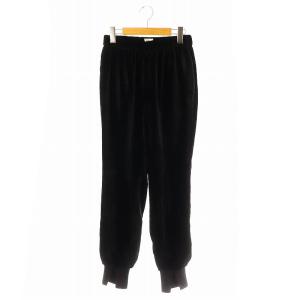 23SS Velor Rib Pants パンツ ベロア リブ イージー 36 黒 /HK OS
