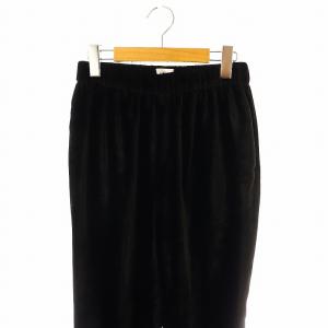 Lisiere L'Appartement 23SS Velor Rib Pants パンツ ベロア リブ イージー 36 黒 /HK OS