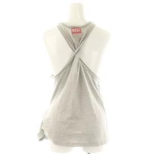 DIESEL T-ZELIE ホルターネックトップス カットソー ノースリーブ S グレー /HK OS