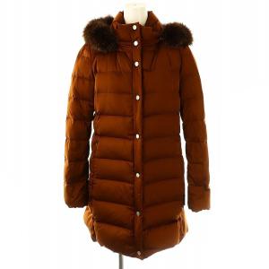 フーディダウンジャケット 38 ブラウン