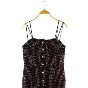 Diagram GRACE CONTINENTAL 24AW ツイードサロペット 36 ブラック