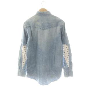 visvim FIL EX SS ALBACORE DAMAGED SHIRT アルバコアダメージデニムシャツ 長袖 3 ライトブルー