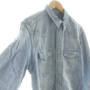 visvim FIL EX SS ALBACORE DAMAGED SHIRT アルバコアダメージデニムシャツ 長袖 3 ライトブルー
