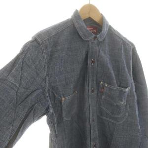 eYe JUNYA WATANABE MAN × リーバイス Levis AD2013 ダンガリーラウンドカラー長袖シャツ 前開き M ネイビー /DO