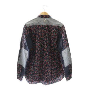 JUNYA WATANABE コムデギャルソンマン COMME des GARCONS MAN AD2011 花柄切替長袖シャツ M