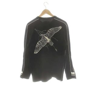 sacai × ドクターウー Drwoo エンブロイダリ?刺繍カットソー 長袖 2 ブラック ネイビー ホワイト 19-0047