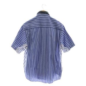 sacai ストライプドッキング シャツ 1 ブルー 20-02307