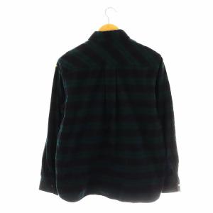 sacai チェック柄刺繍シャツ 長袖 1 グリーン ブラック マルチカラー 18-01757 /DO OS AD