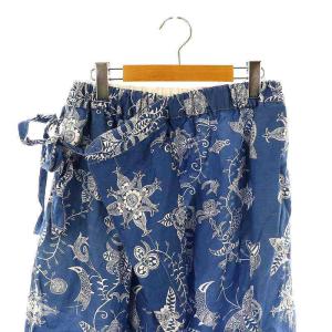 JUNYA WATANABE MAN AD2021 リネンラップサルエルパンツ イージー XS サックスブルー オフホワイト /DO OS AD