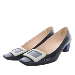 パンプス バックル 35 ネイビー