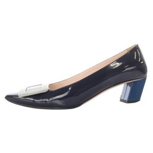 ROGER VIVIER パンプス バックル 35 ネイビー