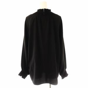 UNITED ARROWS シャーリング ハイネック ブラウス 黒