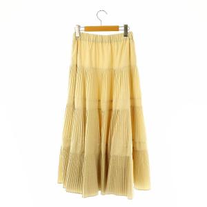 BEARDSLEY プリーツティアードスカート ロング フレア F アイボリー /DO OS