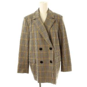 SNIDEL セットアップ スーツ チェックダブルジャケット ミニスカート F 0 ブラウン ベージュ アイボリー