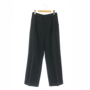 24AW ウォッシャブルウール調愛されイージーワイドパンツ ジッパーフライ 38 黒 /NR OS
