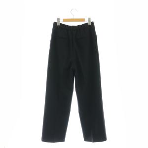 Nolley's 24AW ウォッシャブルウール調愛されイージーワイドパンツ ジッパーフライ 38 黒 /NR OS