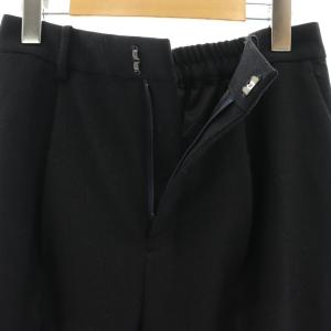 Nolley's 24AW ウォッシャブルウール調愛されイージーワイドパンツ ジッパーフライ 38 黒 /NR OS