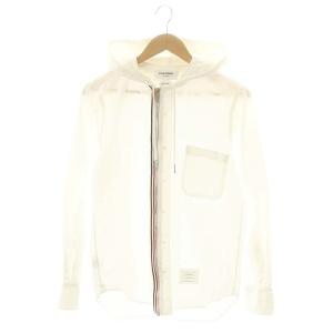 Oxford Hooded Zip-front Shirt 1 ホワイト