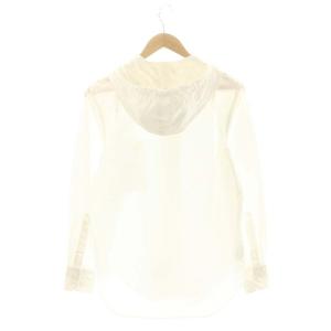 THOM BROWNE Oxford Hooded Zip-front Shirt 1 ホワイト