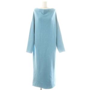 23AW Cashmere I-Line Dress ワンピース カシミヤ F ライトブルー
