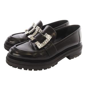 SR PRINCE ビジューバックル ローファー 39.5 ブラック