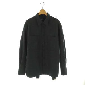 ジェントルマン レディ GENTLEMAN LADY ウール ダブルポケット シャツ F チャコールグレー