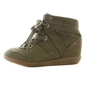 ボビースエードウェッジスニーカー 39 トープ カーキ BK0011FA-A1E20S