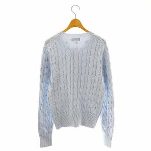 POLO RALPH LAUREN コットンニットケーブルカーディガン M サックス