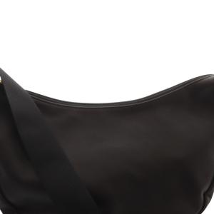 russet ソフトレザー ラウンドショルダーバッグ ブラック