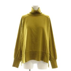 ウォッシャブルスムース タートルネックプルオーバー ニット セーター 長袖 ウール S マスタード色 /NR