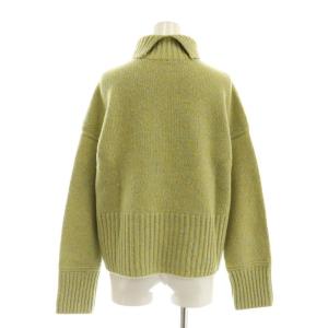 MACPHEE ファインウール タートルネックプルオーバー ニット セーター 長袖 S 黄緑 /NR OS