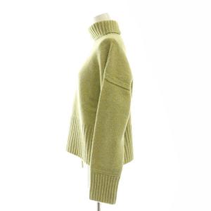 MACPHEE ファインウール タートルネックプルオーバー ニット セーター 長袖 S 黄緑 /NR OS
