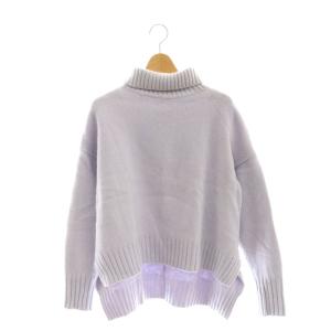タートルニットプルオーバー セーター S ラベンダー /DO OS