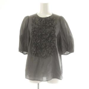 MANTECO フリル ショートスリーブ ブラウス グレー /MI OS