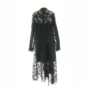 sacai ウールバックレースニットワンピース 2 ブラック