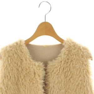 HOUSE OF LOTUS ボアオーバーサイズジレ ベスト M アイボリー /MI OS