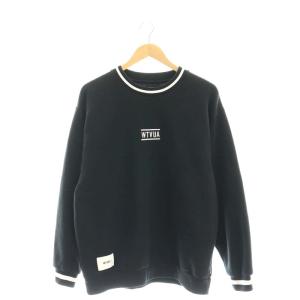 WTVUA CREW NECK COPO クルーネックスウェット トレーナー 長袖 刺繍 X 02 ブラック
