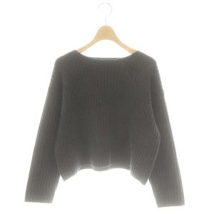 vingt-trois 24AW カシミヤブレンド クロップド ニット セーター 長袖 ウール 32 ダークグレー