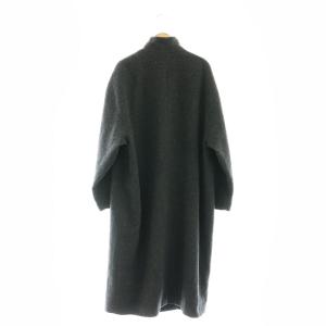 mizuiro ind mizuiroind ウールブレンド スタンドカラー コート アウター ロング ダークグレー /NR OS