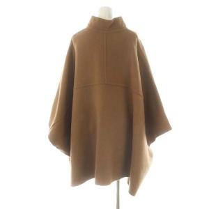 IENA 23AW スタンドカラーダブルフェイスポンチョ キャメル /HK OS