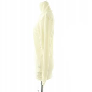 SHIPS 手洗い可能 ドライタッチ リブ タートル プルオーバー カットソー 長袖 ONE SIZE オフホワイト