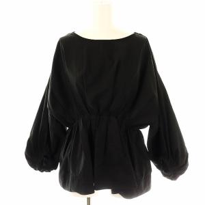 VOLUME GATHER PEPLUM BL ブラウス 長袖 F ブラック /HK OS