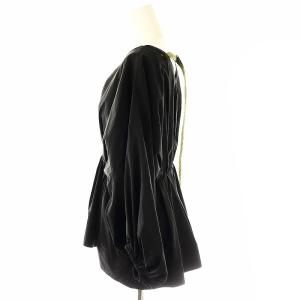 ELENDEEK VOLUME GATHER PEPLUM BL ブラウス 長袖 F ブラック /HK OS