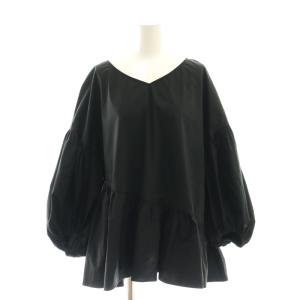 BALLON SLEEVE BL バルーンスリーブブラウス 長袖 F 黒 ブラック /AT OS