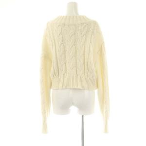 Apuweiser-riche ケーブルクロップドニット セーター ウール混 1 アイボリー /MI OS