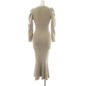 SNIDEL 24SS Sustainaフロントボタンニットワンピース F ベージュ